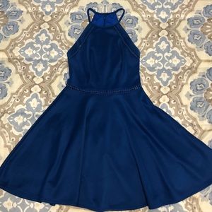 B. Darlin Royal Blue Halter Fit & Flare Dress! 👗